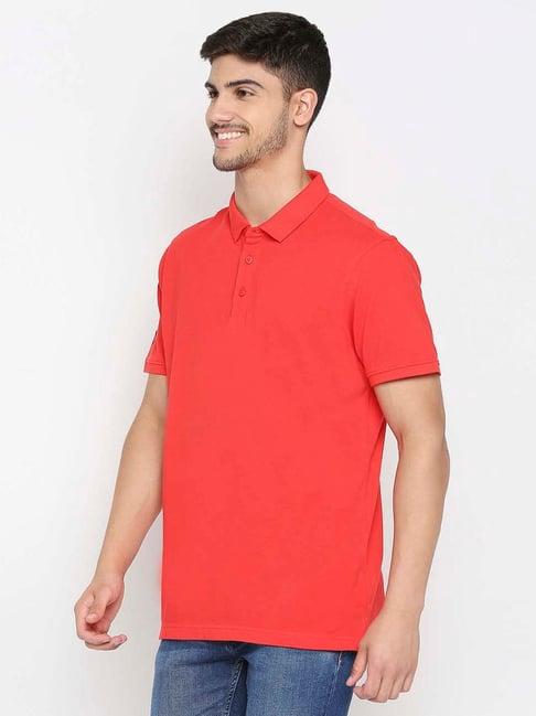 spykar coral slim fit polo t-shirt