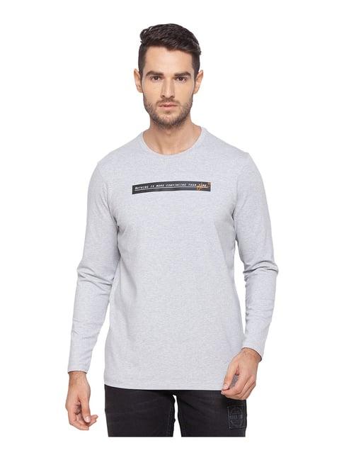 spykar grey crew t-shirt