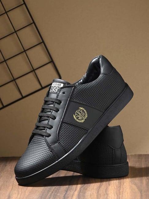 spykar men's black casual sneakers