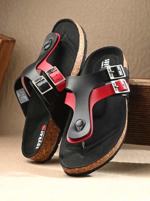 spykar men's red thong sandals