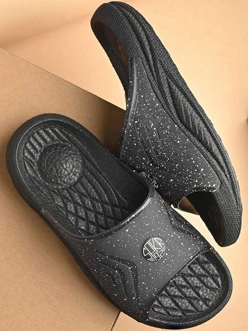 spykar men's russel black slides