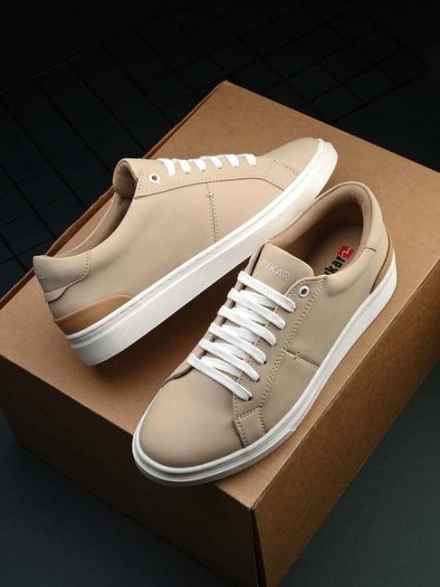 spykar men's stensund beige casual sneakers