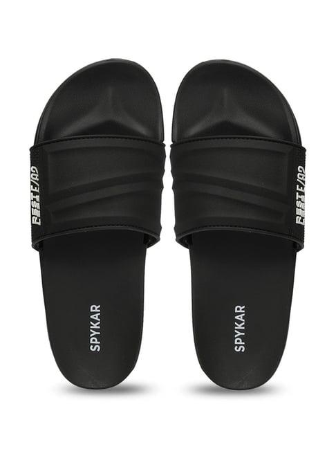 spykar men's walt black slides