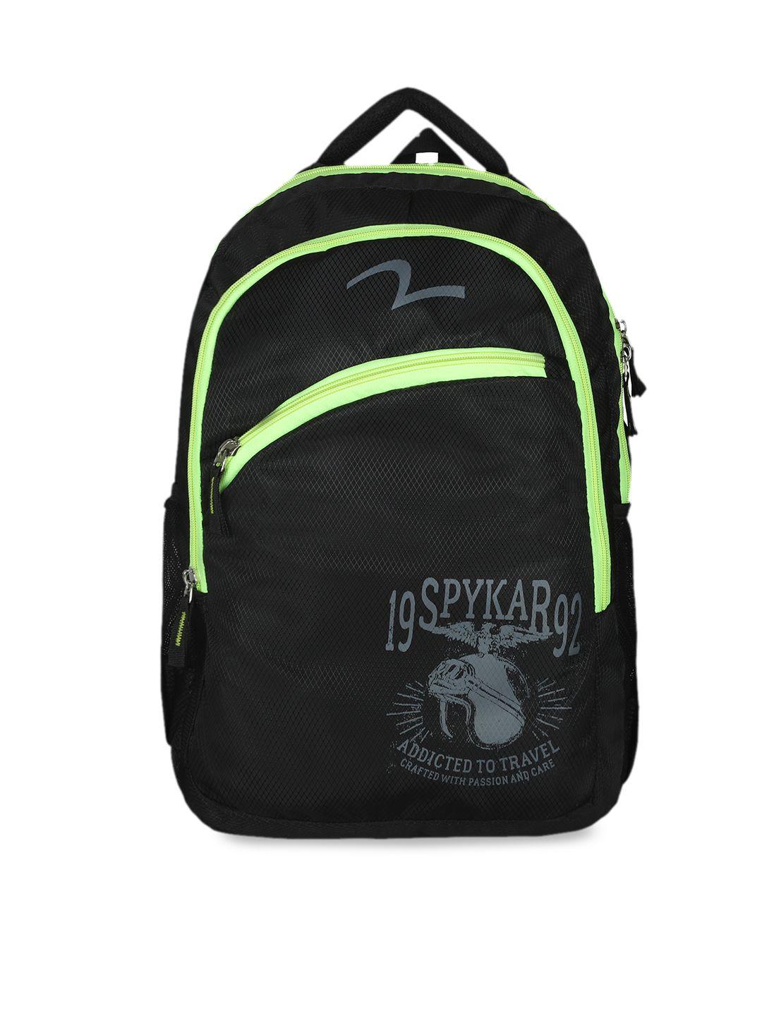 spykar men black solid backpack