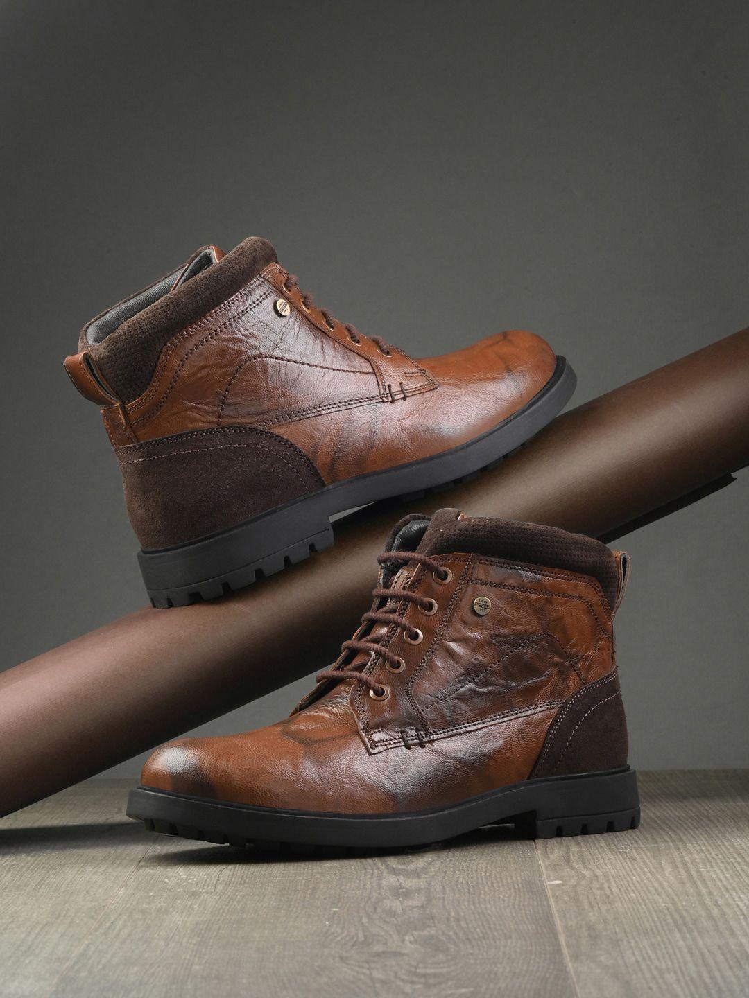 spykar men block-heeled regular boots