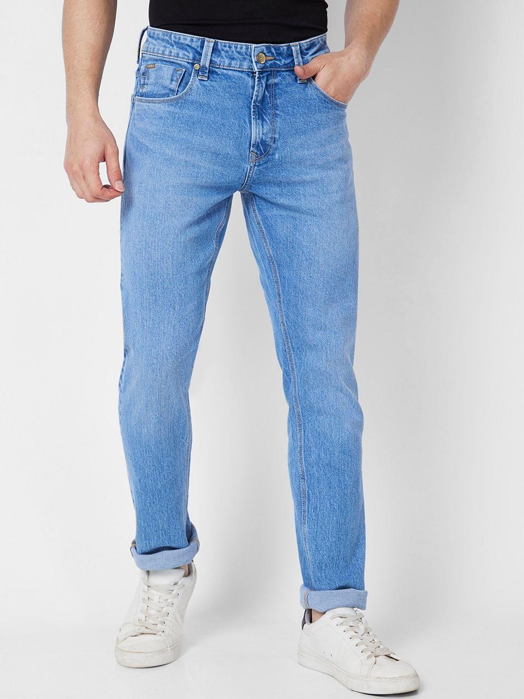 spykar men clean look mid rise stretchable cotton jeans