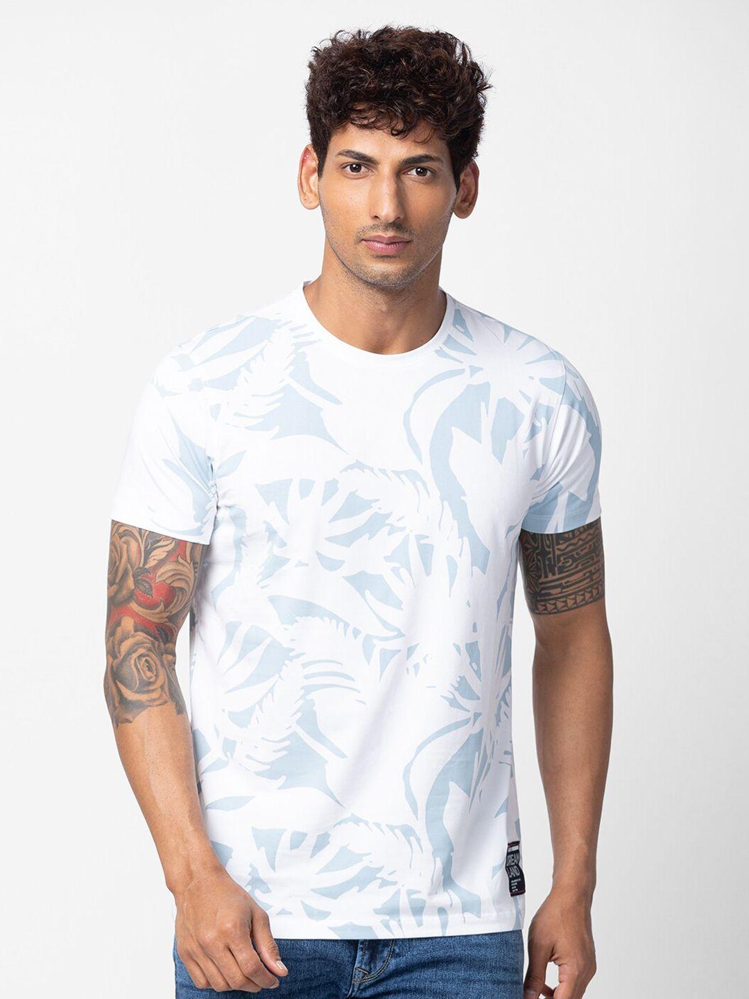 spykar men cotton tropical printed t-shirt