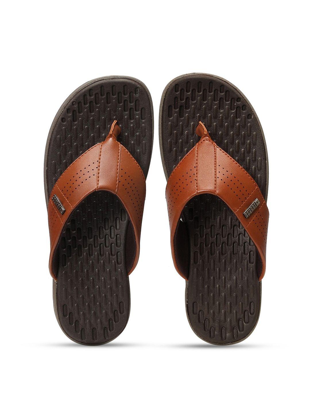 spykar men floaters self design thong flip-flops