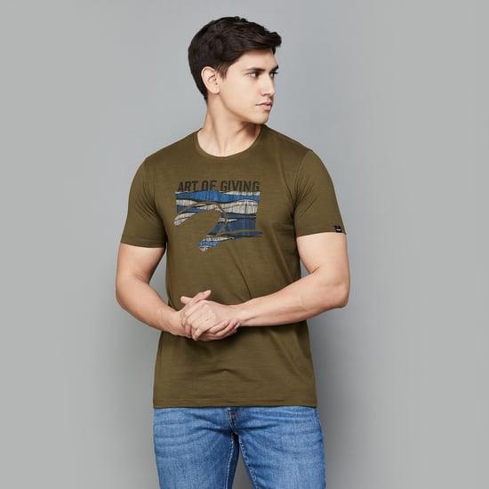 spykar men graphic print t-shirt