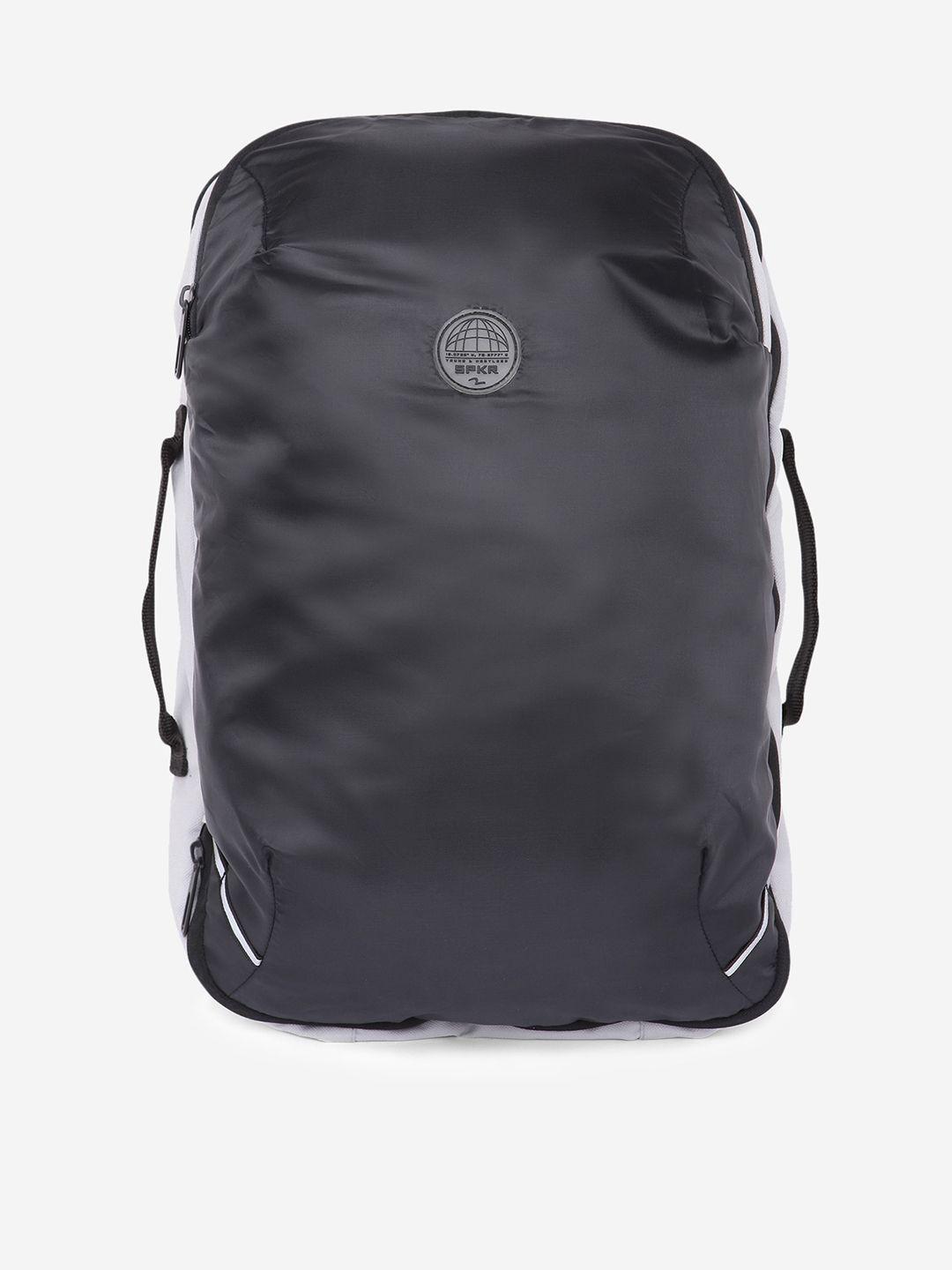 spykar men grey & white travel backpack