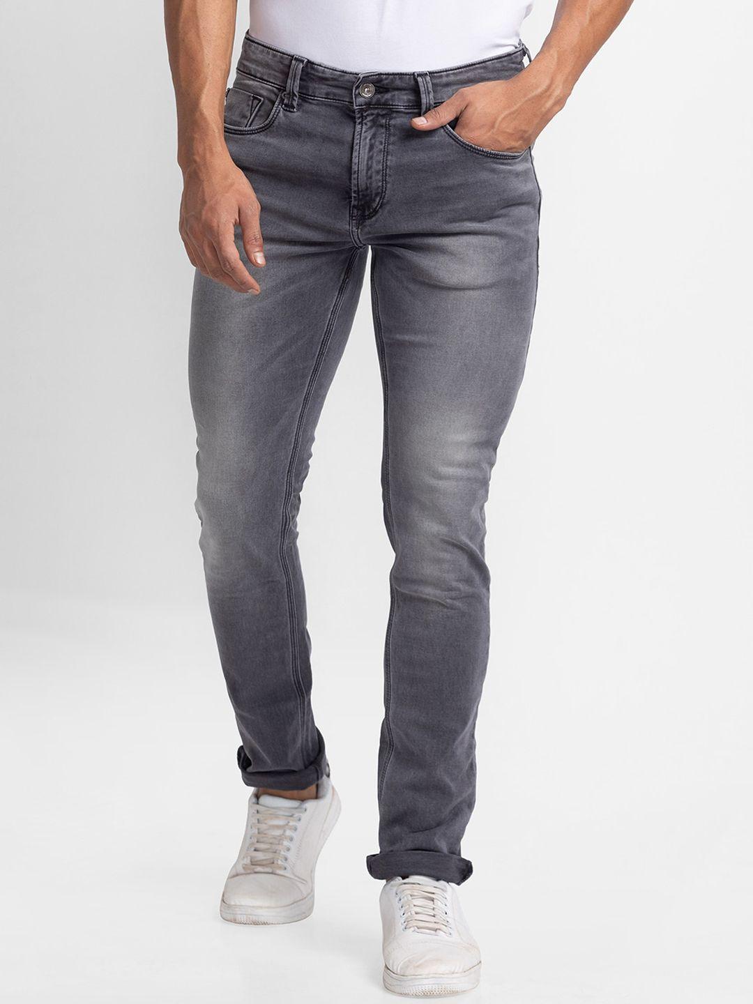 spykar men grey heavy fade jeans