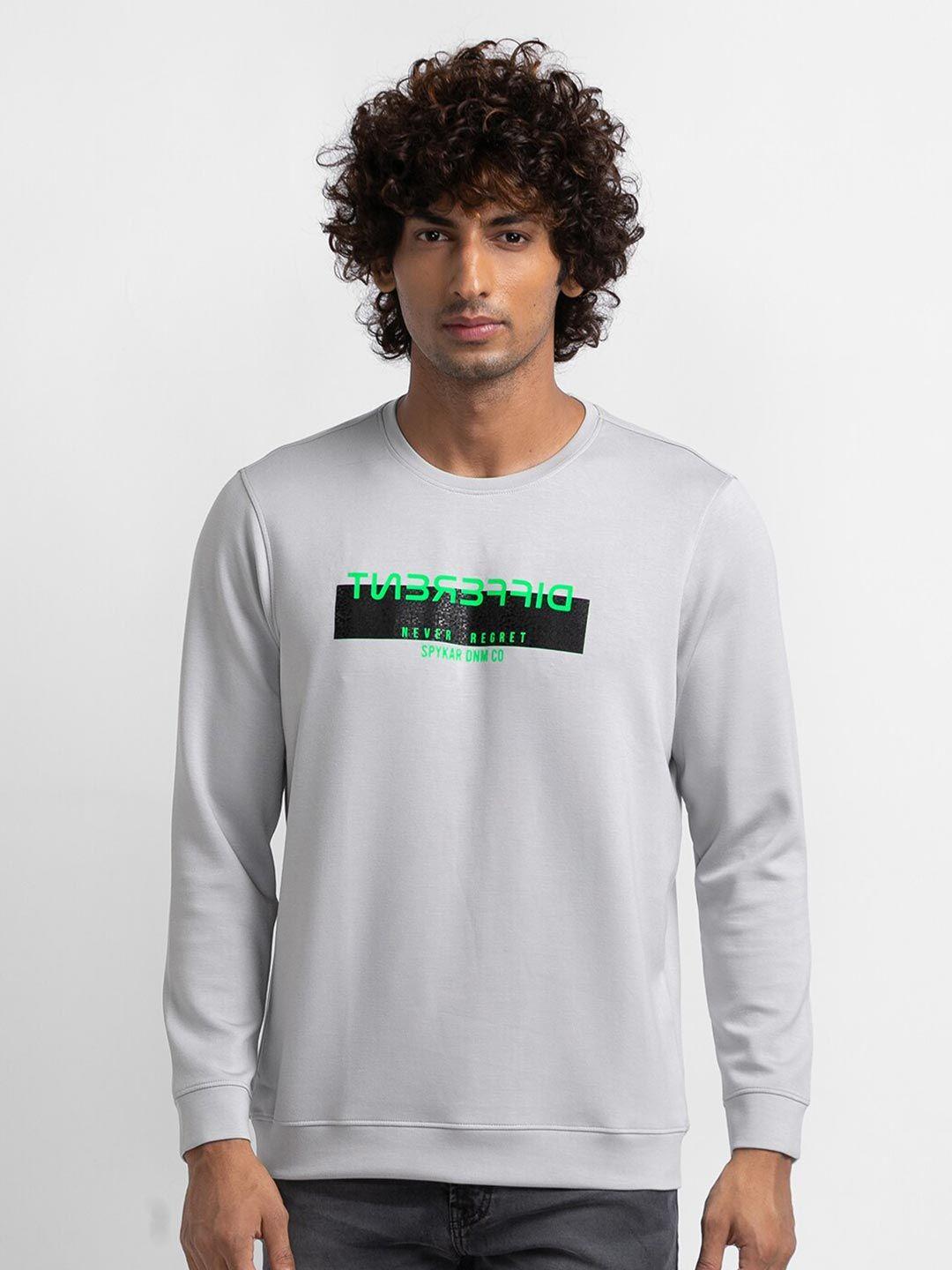 spykar men grey sweatshirt