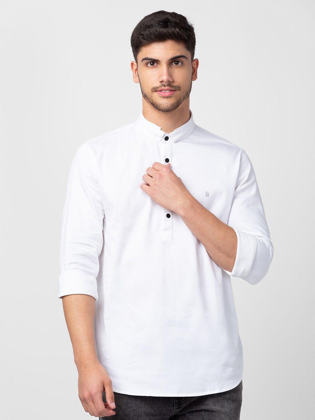 spykar men mandarin collar kurta