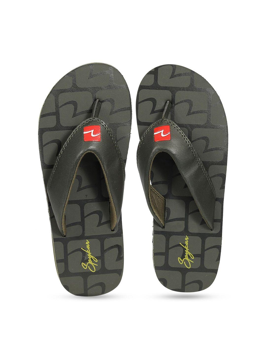 spykar men printed thong flip-flops