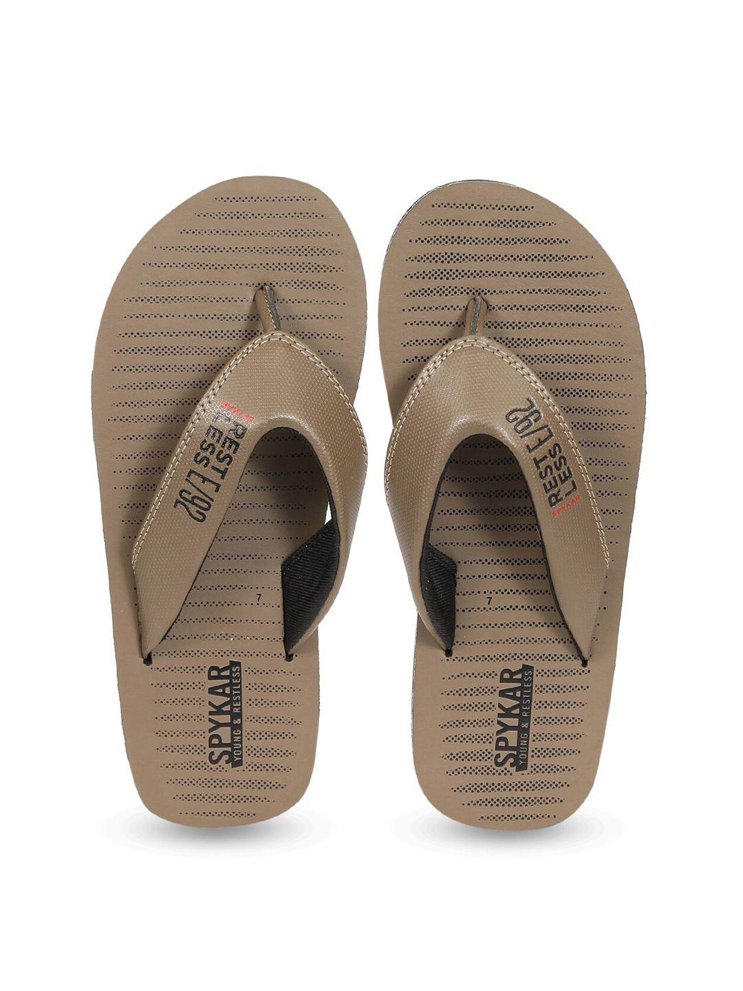 spykar men printed thong flip-flops