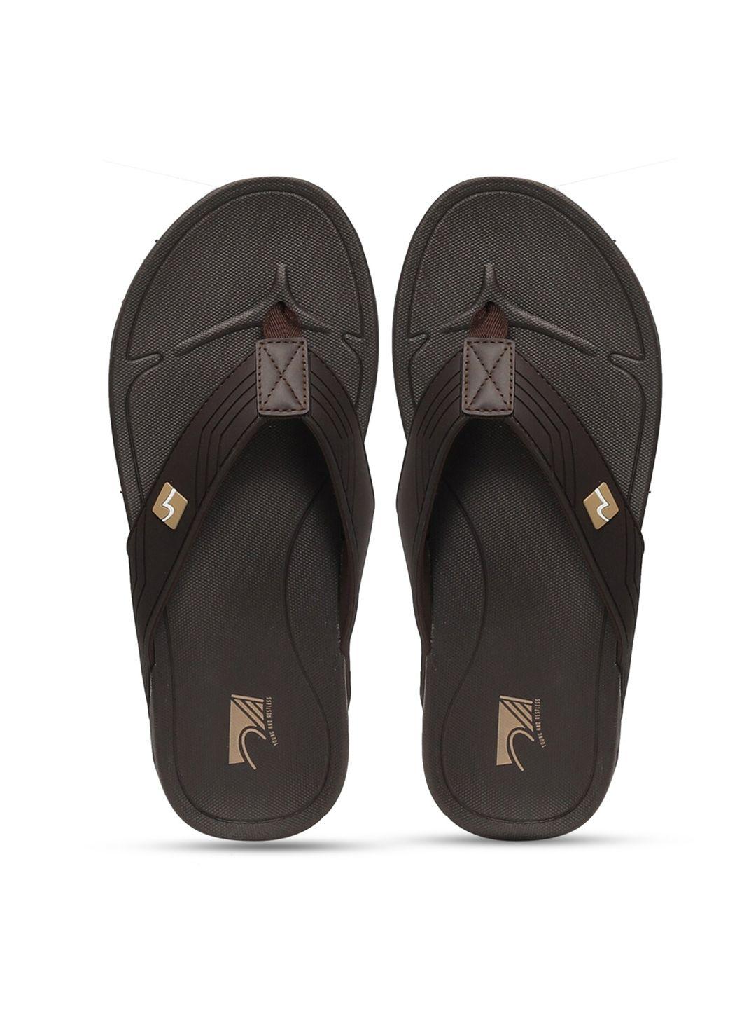 spykar men self design thong flip-flops