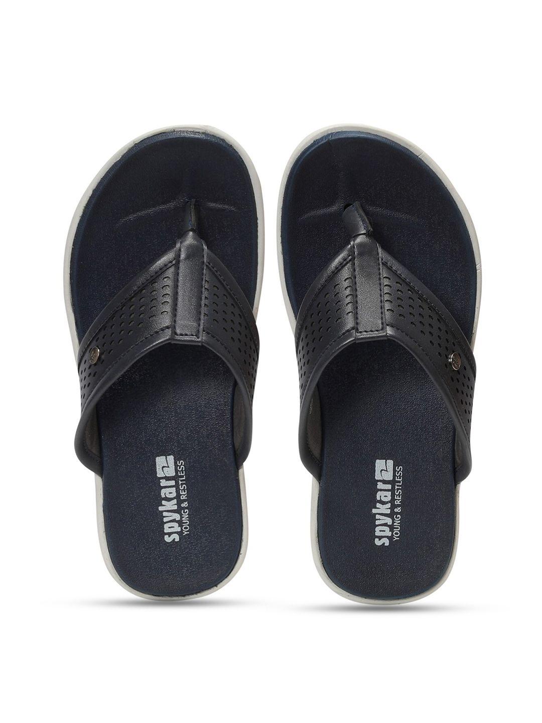 spykar men self design thong flip-flops