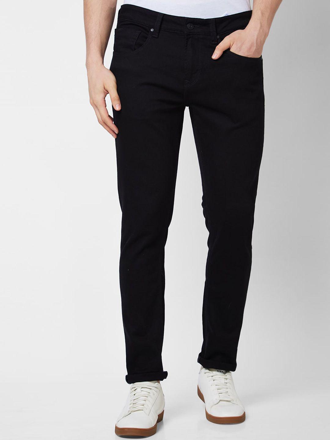 spykar men skinny fit low-rise stretchable cotton jeans