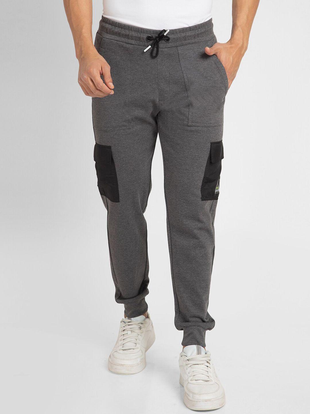 spykar men slim-fit cotton joggers