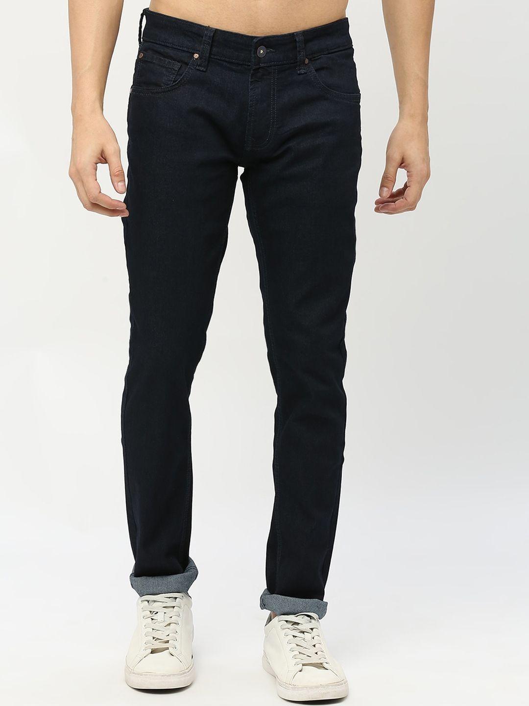 spykar men slim fit low-rise stretchable cotton jeans