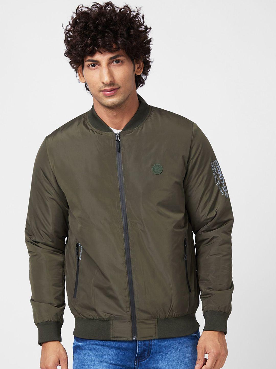 spykar mock collar bomber jacket