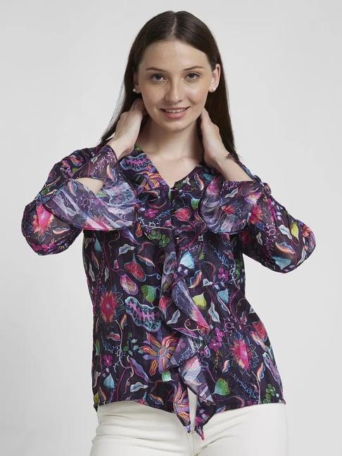 spykar multicolor floral print shirt