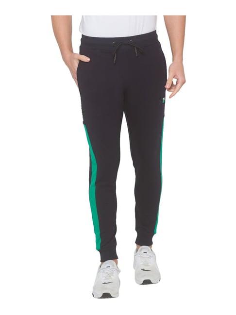 spykar navy slim fit printed jogger jeans