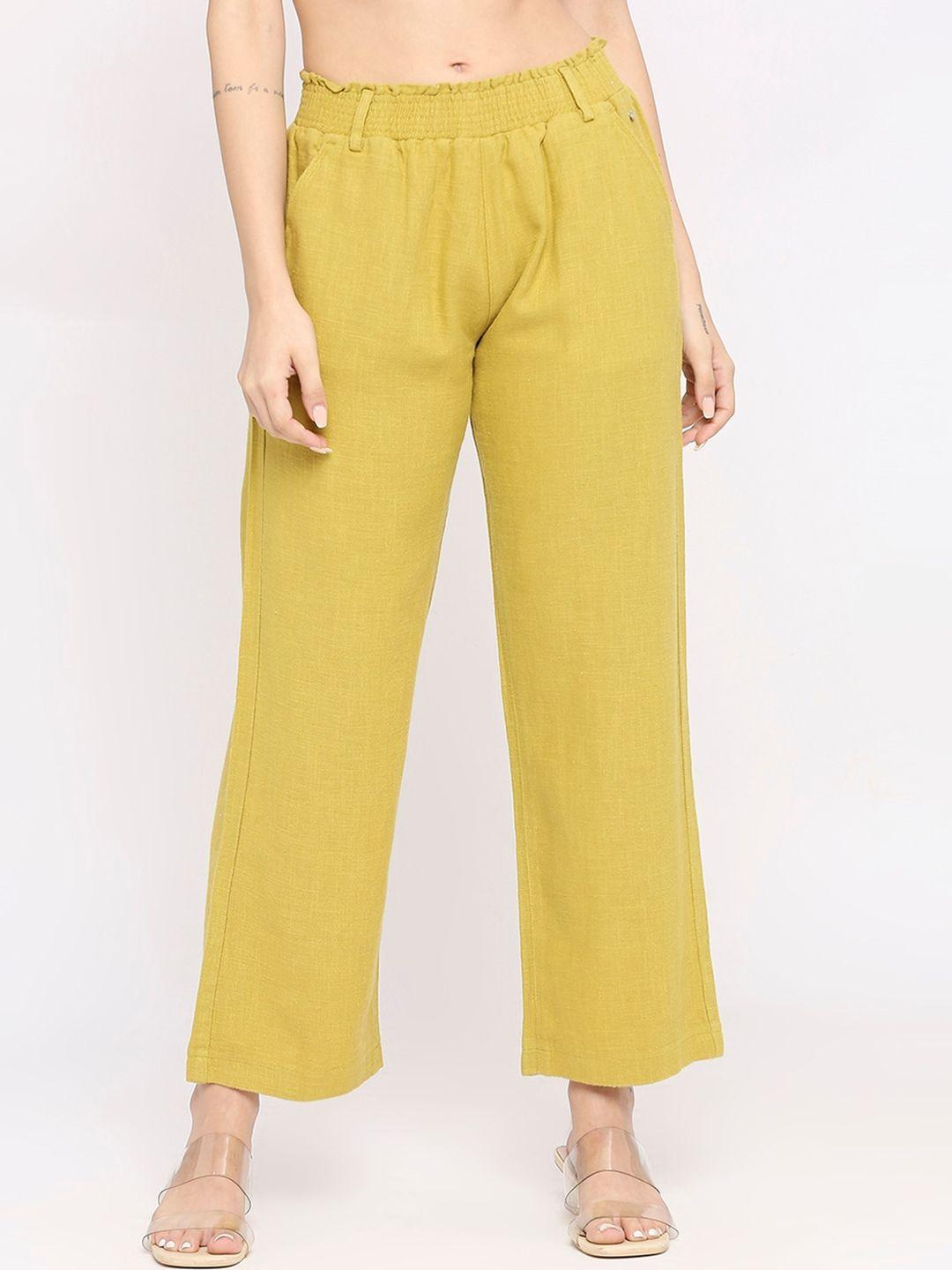 spykar women mid-rise flared trousers