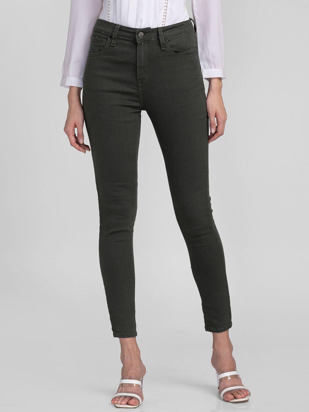 spykar women slim fit high-rise cotton jeans