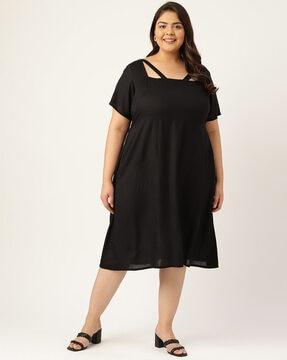 square-neck a-line dress