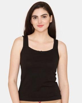 square-neck cotton camisole