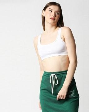 square-neck crop top