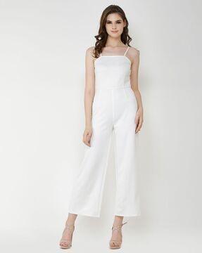 square neck sleevless jumpsuits