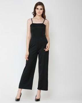 square neck sleevless jumpsuits