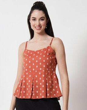 square-neck top with shoulder straps