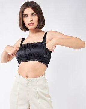 square-neck tube top