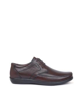 square-toe formal lace-up shoes