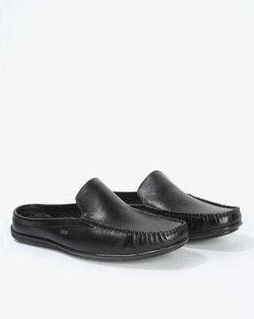 square-toe slip-on shoes
