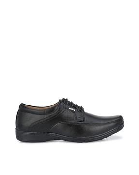 square-toe lace-up formal shoes