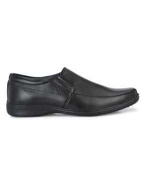 square-toe slip-on formal shoes