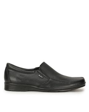 square-toe slip-on formal shoes