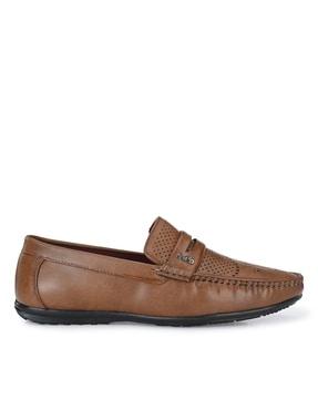 square-toe slip-on loafers