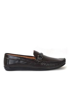 square-toe slip-on loafers