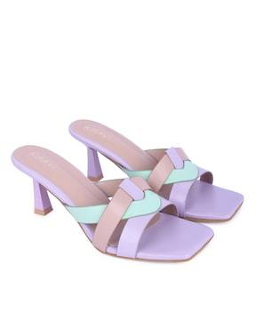 square-toe stilettos heeled sandals