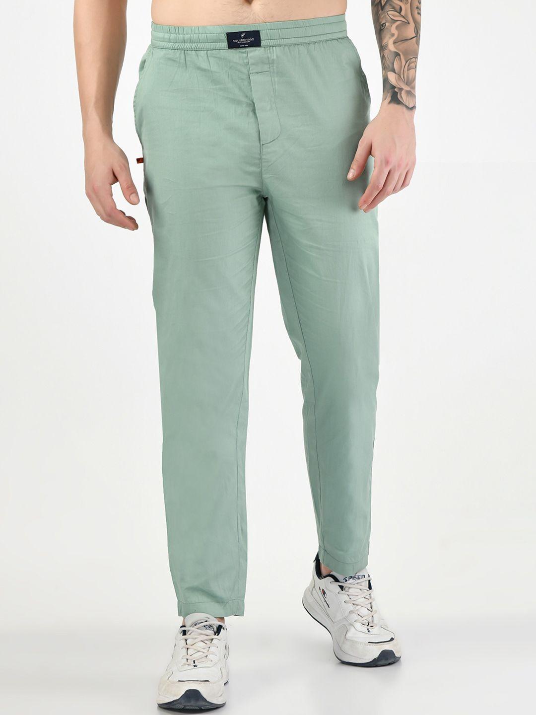 squirehood men relaxed-fit mid-rise cotton twill sports track pant