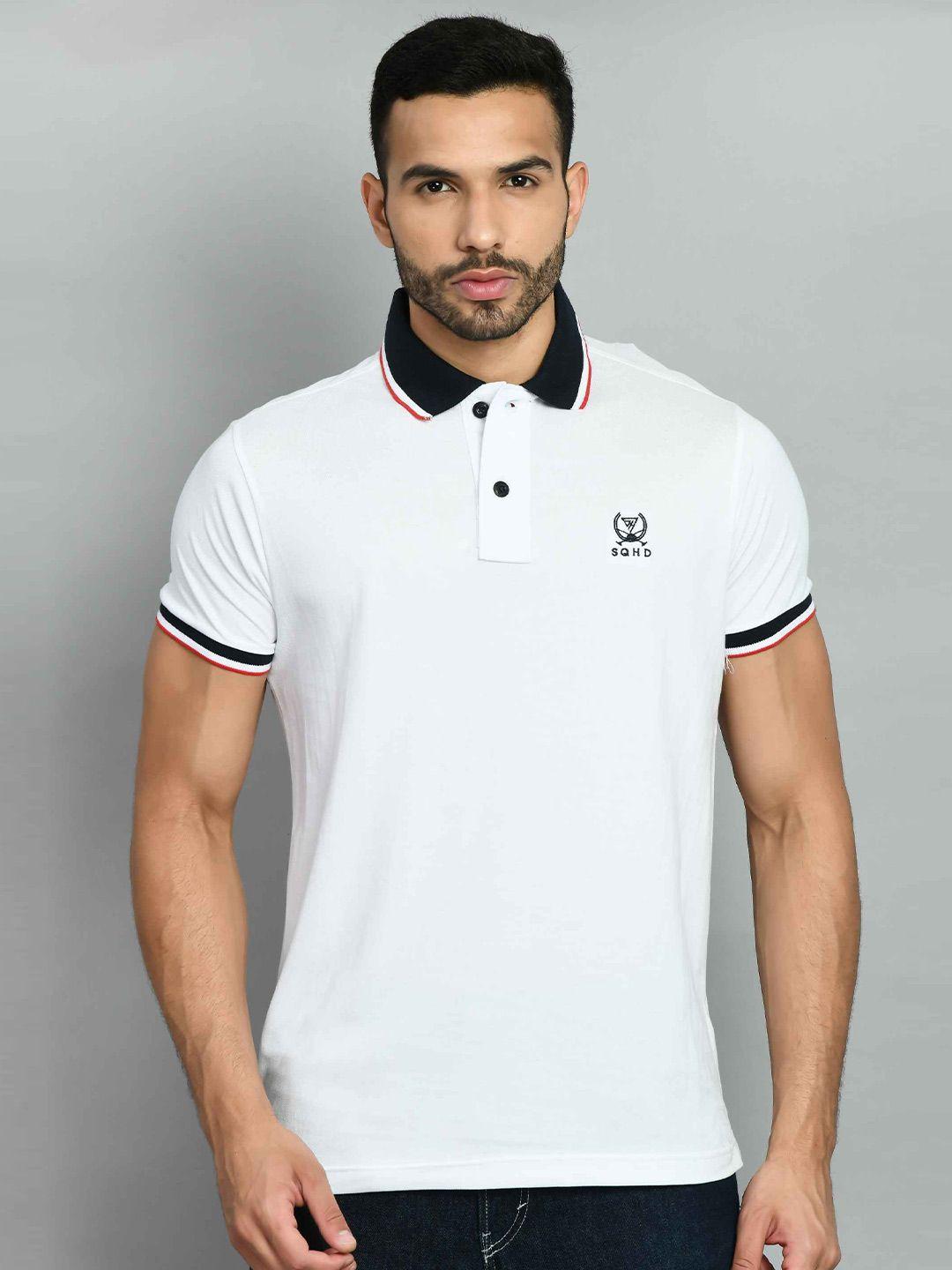 squirehood polo collar pique cotton casual t-shirt