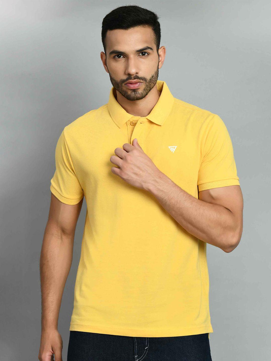 squirehood polo collar pique cotton casual t-shirt