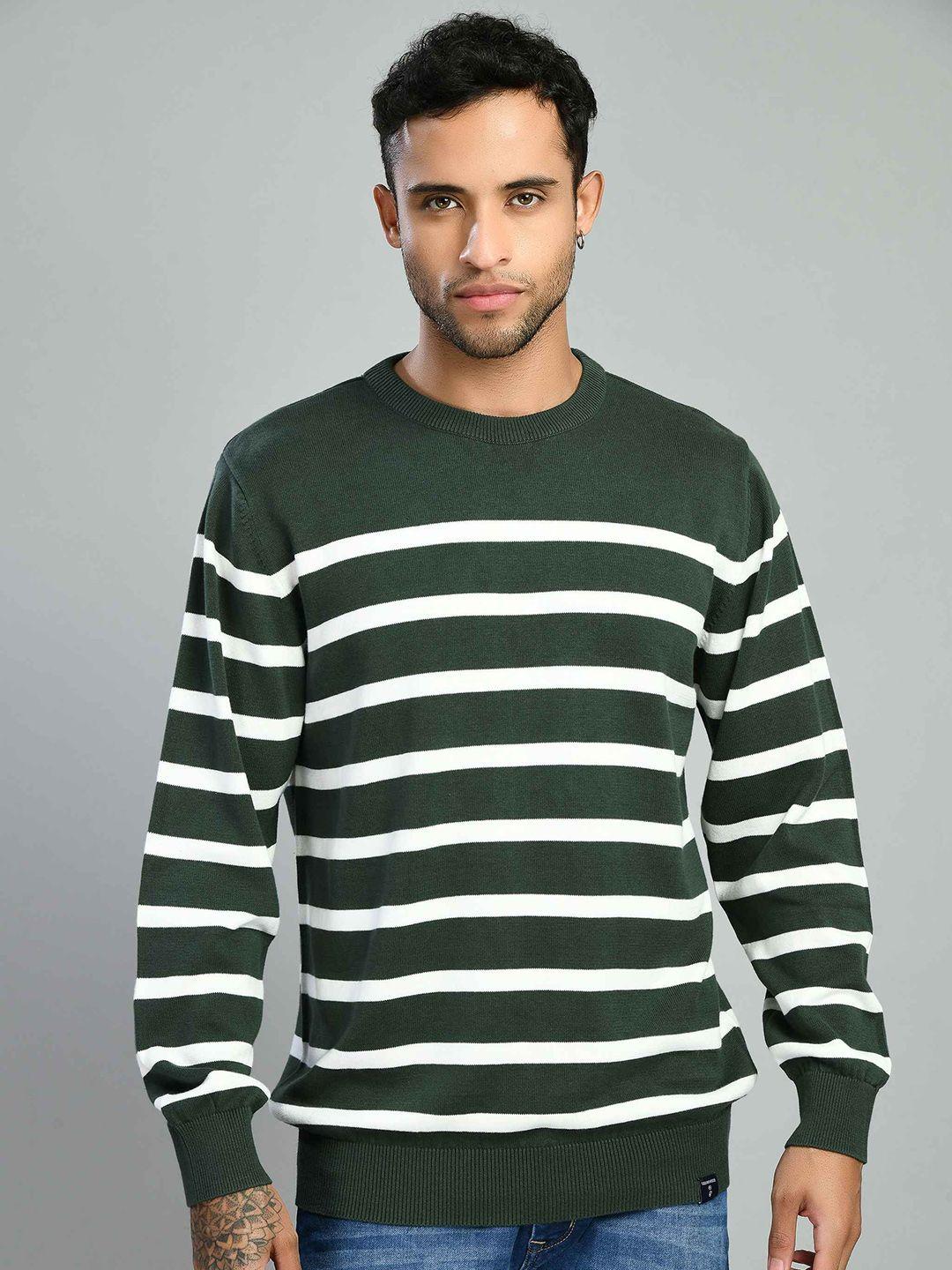 squirehood striped cotton pullover