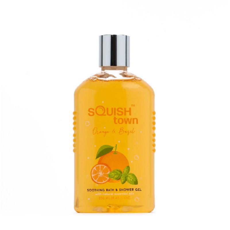 squish town orange & basil soothing bath & shower gel