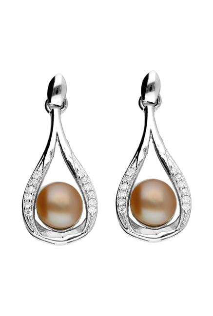 sri jagdamba pearls 92.5 sterling silver earrings